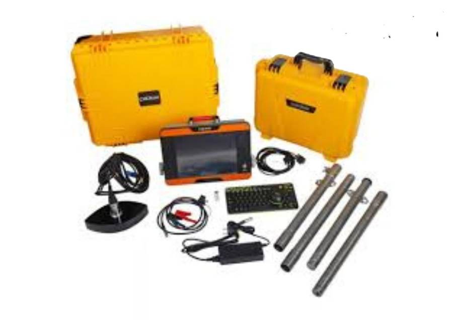 Echo sounder survey kit with rugged cases, controller, transducer and cabling.